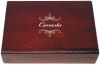 Canasta Mahogany Card Box with 2 Deck Set